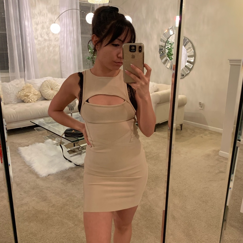 Bebe Nude Bandage Dress